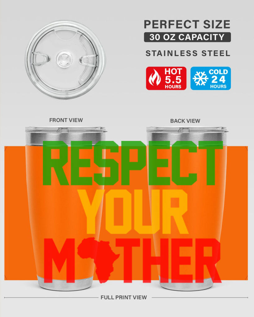 respect your mother 43#- black words phrases- Cotton Tank