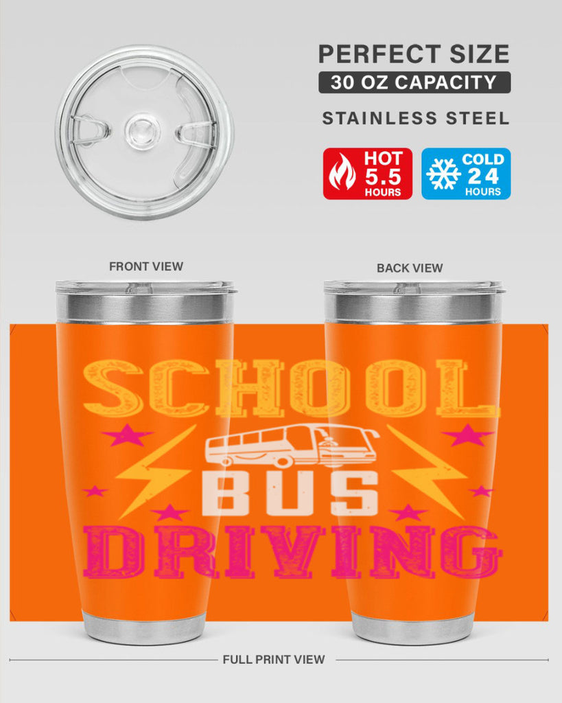 school bus driving Style 17#- bus driver- tumbler