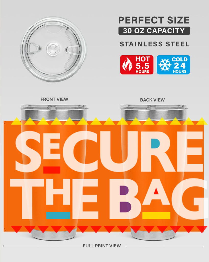 secure the bag 39#- black words phrases- Cotton Tank