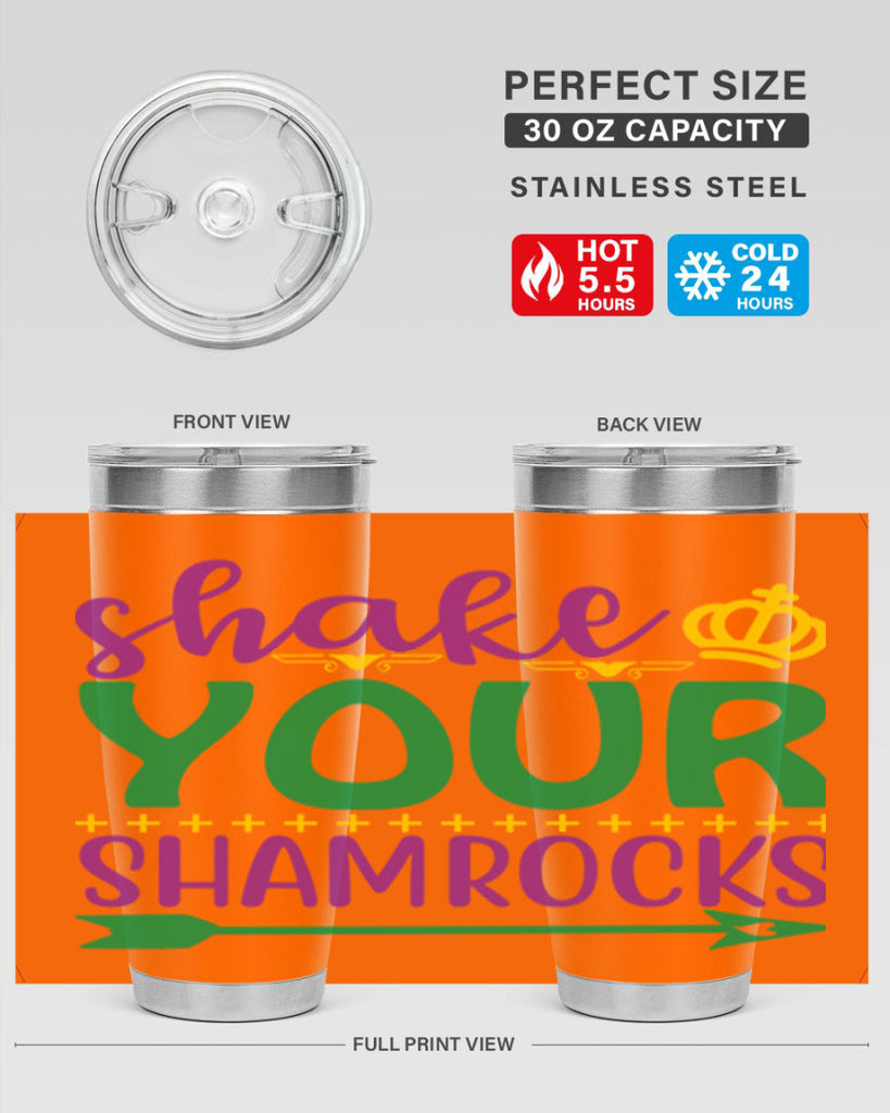 shake your shamrocks 2#- mardi gras- Tumbler