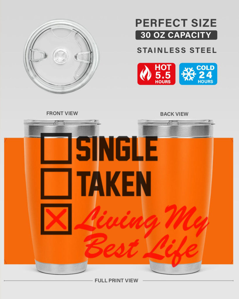 single taken living my best life 34#- black words phrases- Cotton Tank