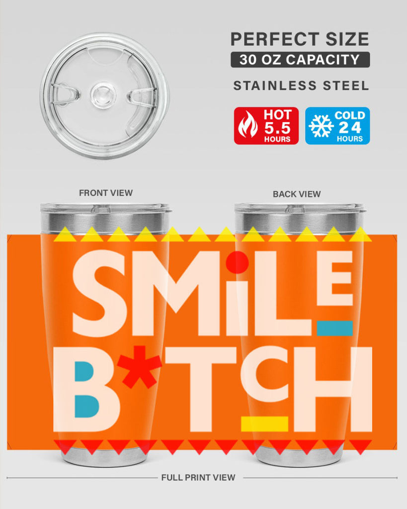 smile bitch 30#- black words phrases- Cotton Tank