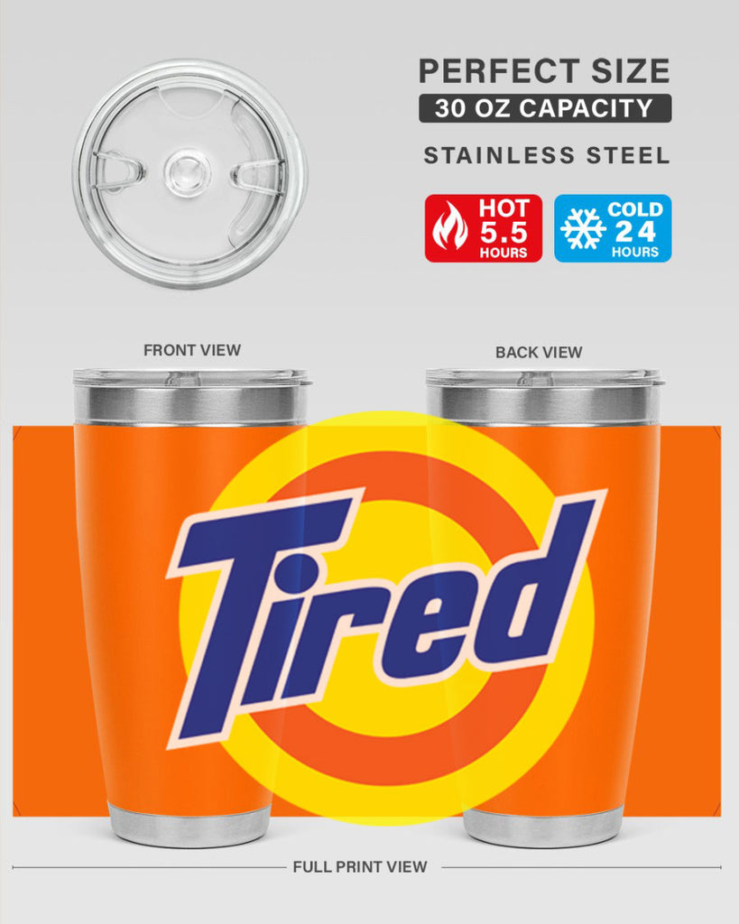 tired 19#- black words phrases- Cotton Tank