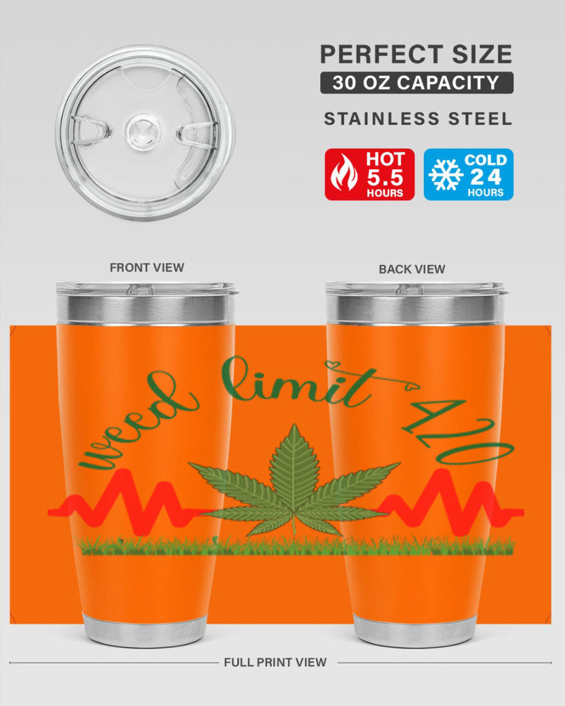 weed limit 420 cannabis hearbeat 291#- marijuana- Tumbler