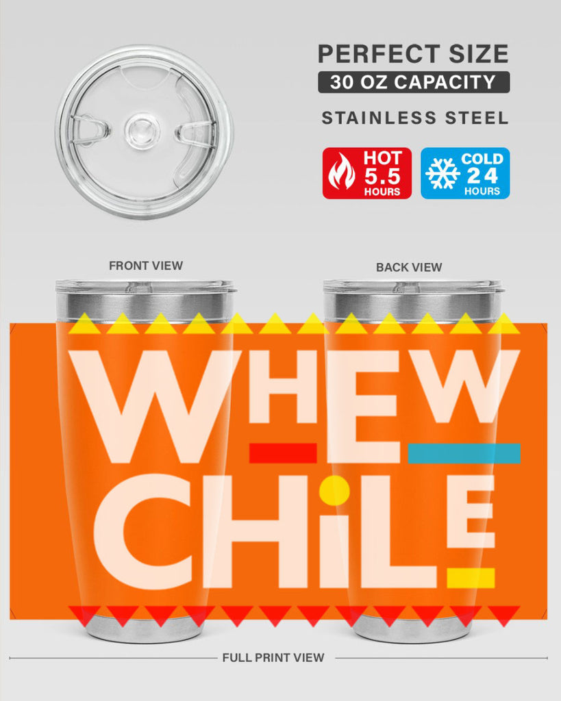 whew chile 11#- black words phrases- Cotton Tank