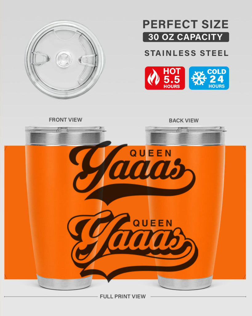 yaaas queen script 6#- black words phrases- Cotton Tank