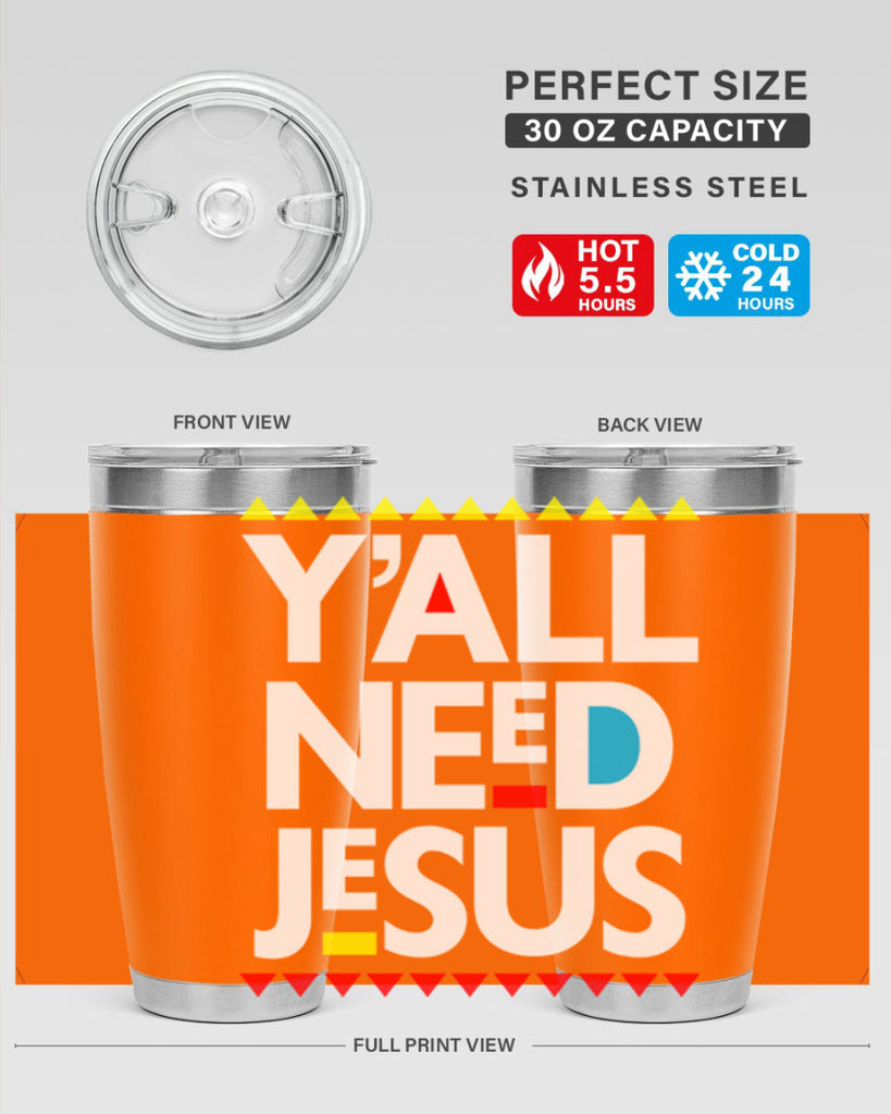 yall need jesus 4#- black words phrases- Cotton Tank