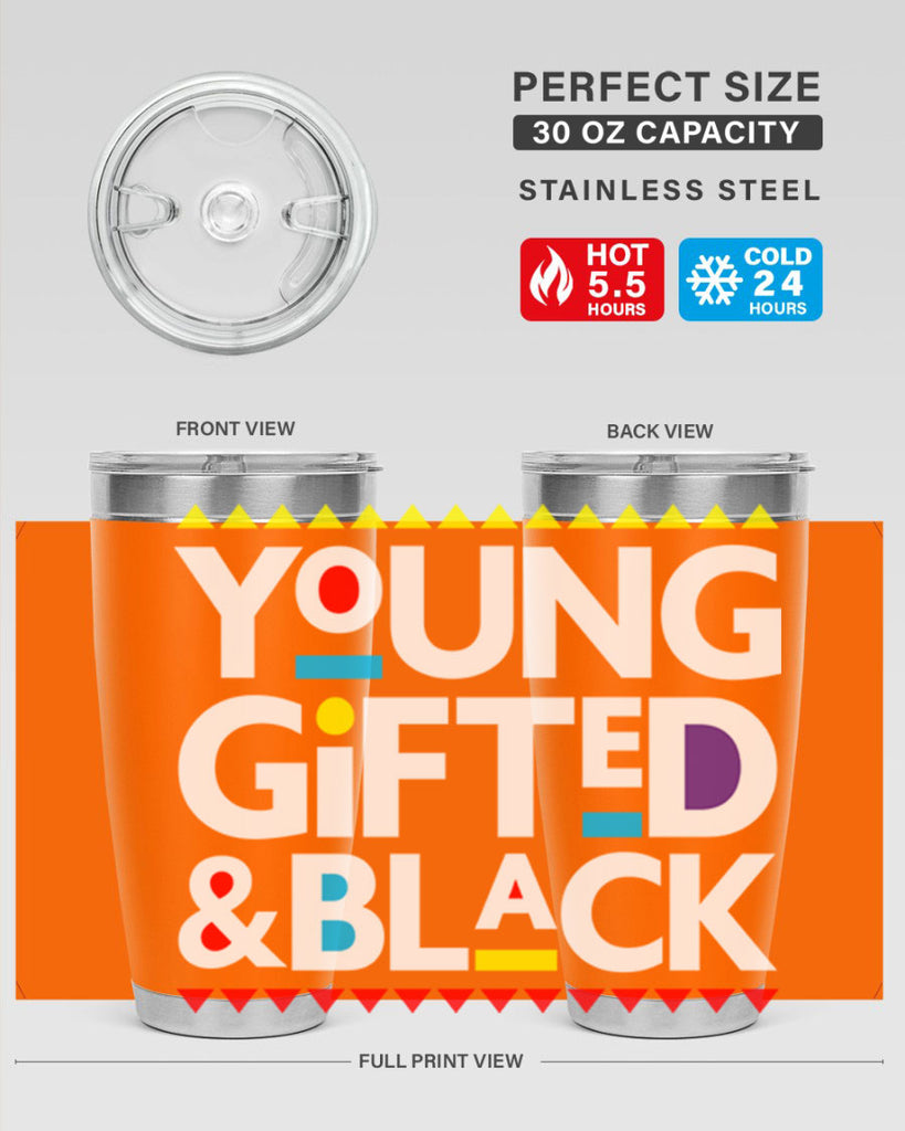 young gifted and black 2#- black words phrases- Cotton Tank