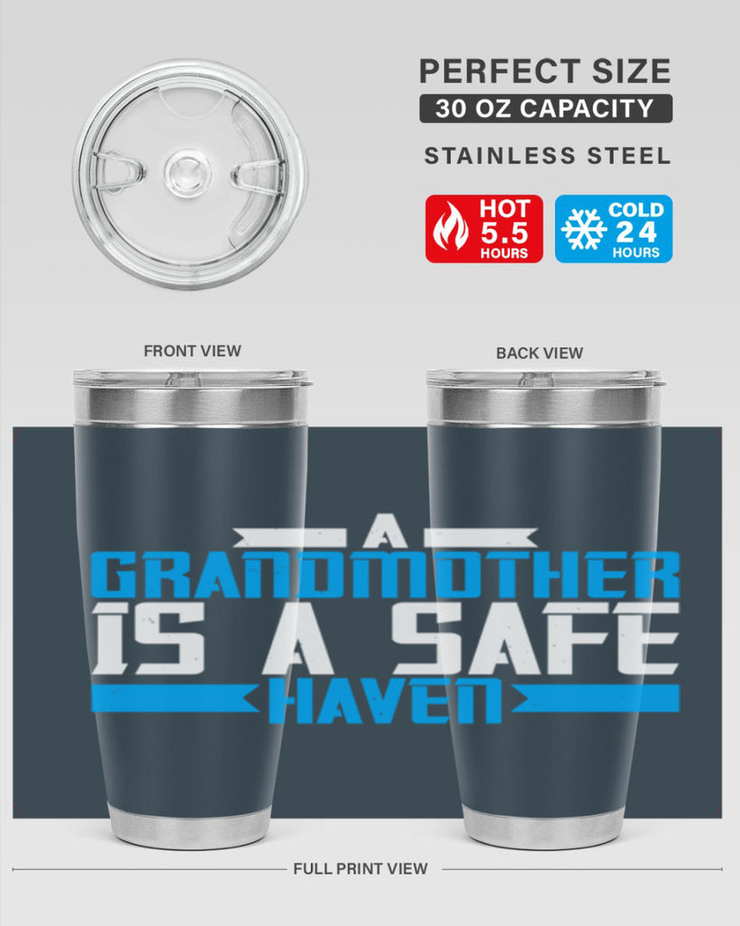 A Grandmother is a safe haven 42#- grandma - nana- Tumbler