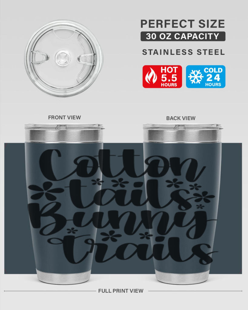 Cotton tails bunny trails  113#- spring- Tumbler