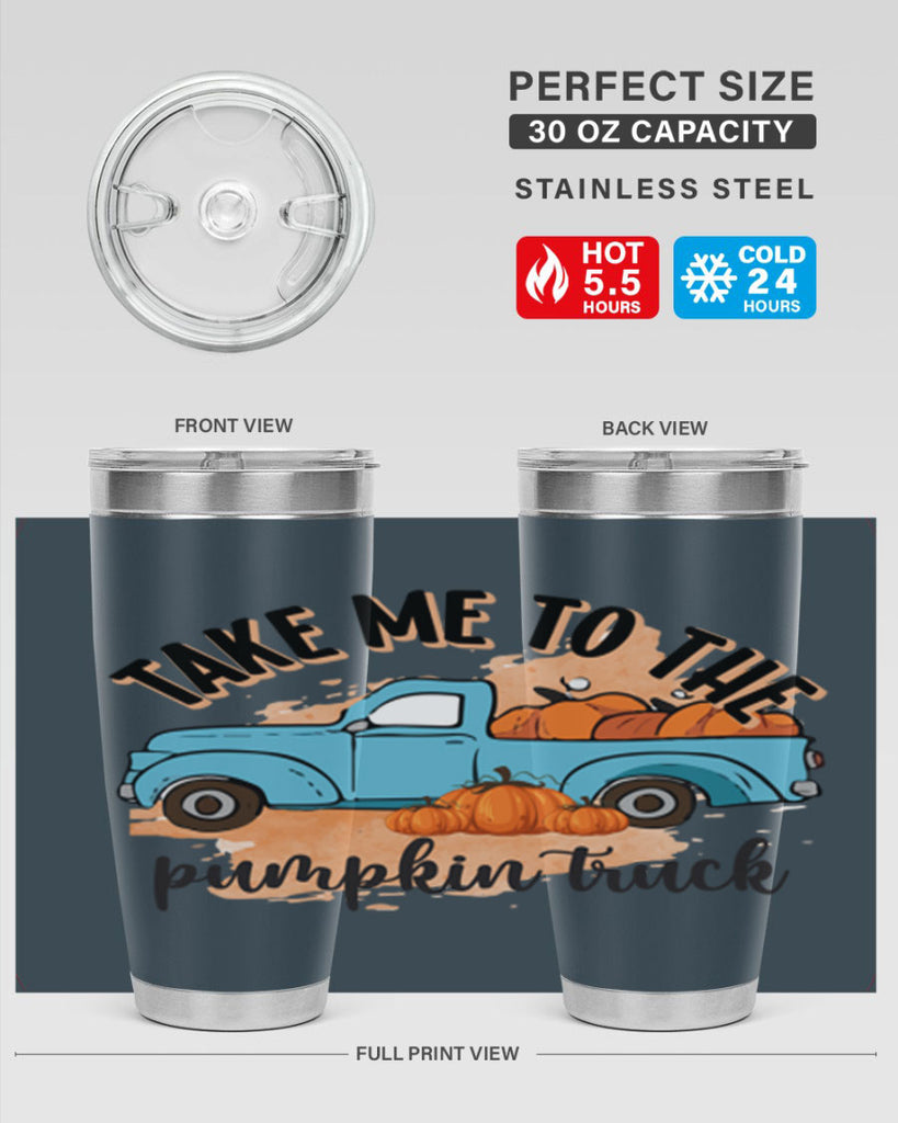Fall Pumpkin Truck 128#- fall- Tumbler