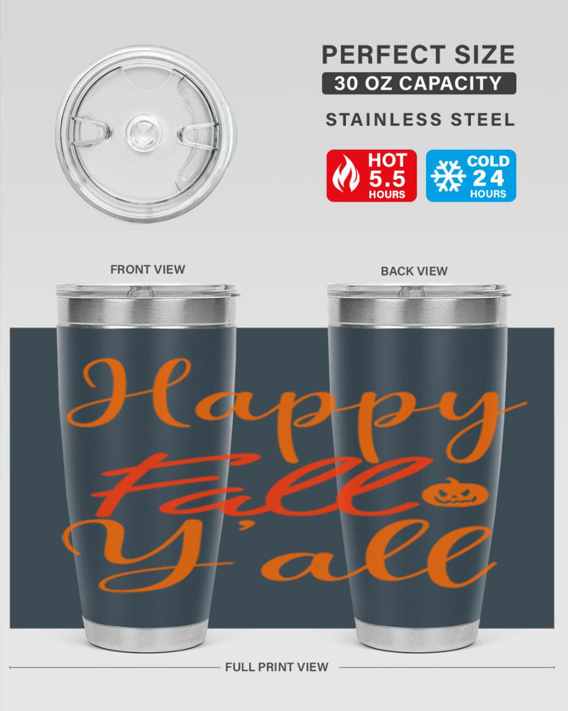 Happy Fall Yall Design 233#- fall- Tumbler