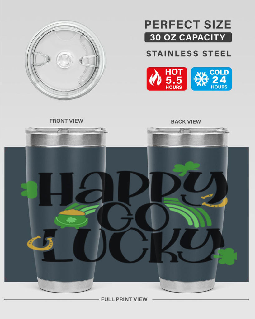 Happy Go Lucky Style 96#- St Patricks Day- Tumbler