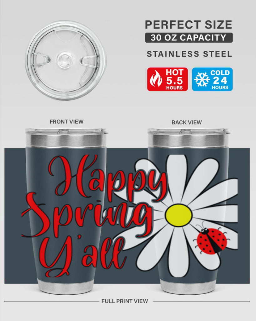 Happy Spring Y'all 161#- spring- Tumbler