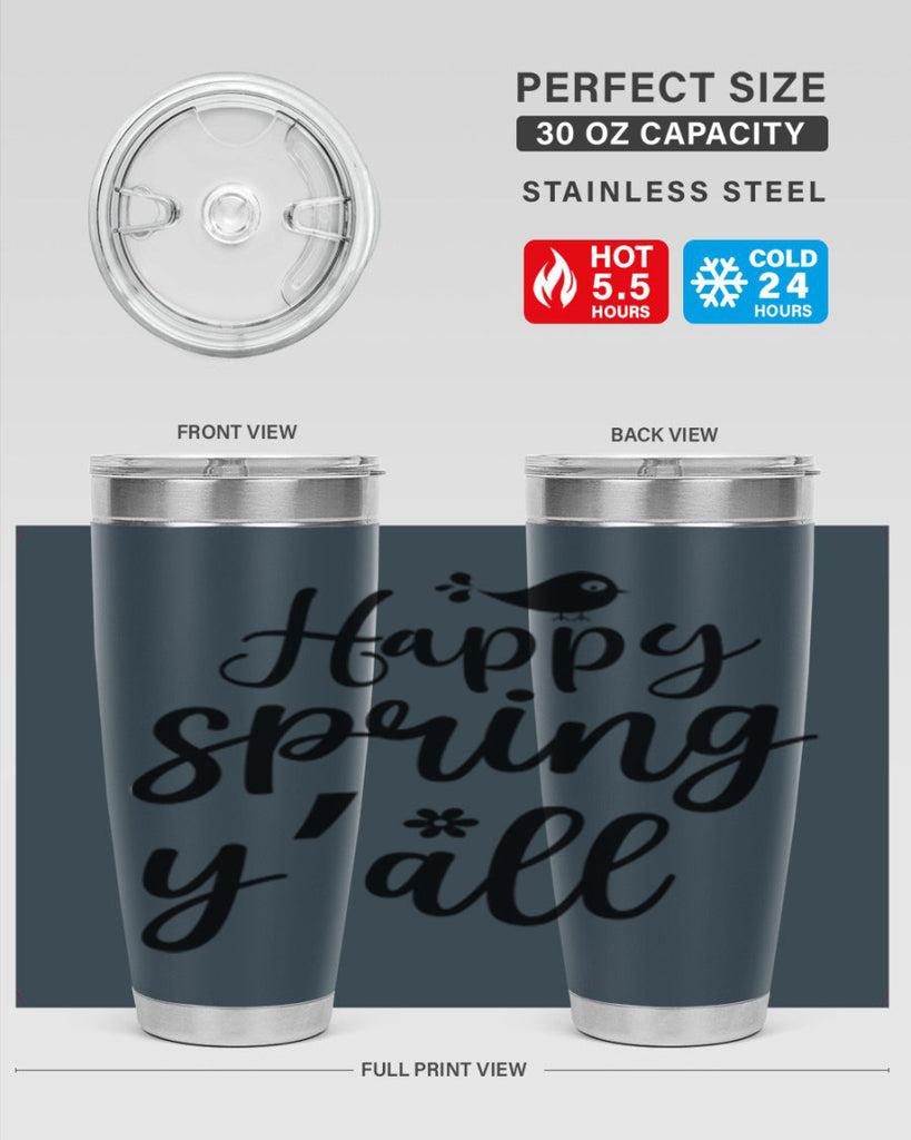 Happy Spring Y'all 167#- spring- Tumbler