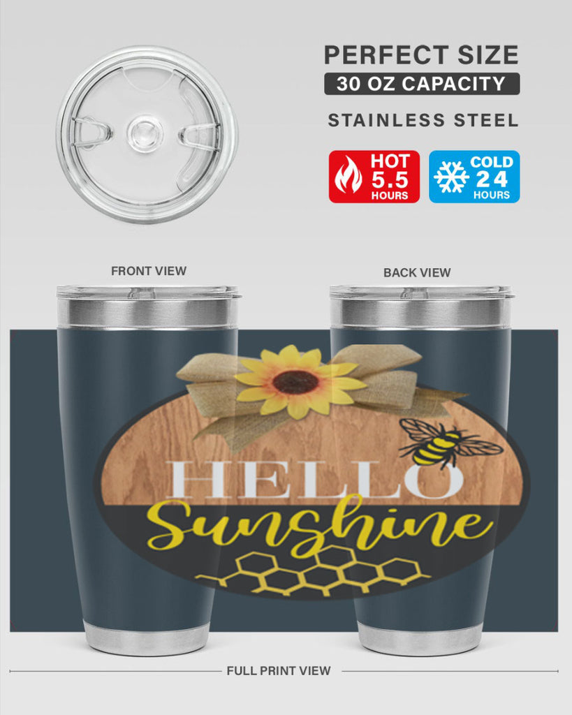 Hello Sunshine and bee Mockup215#- spring- Tumbler