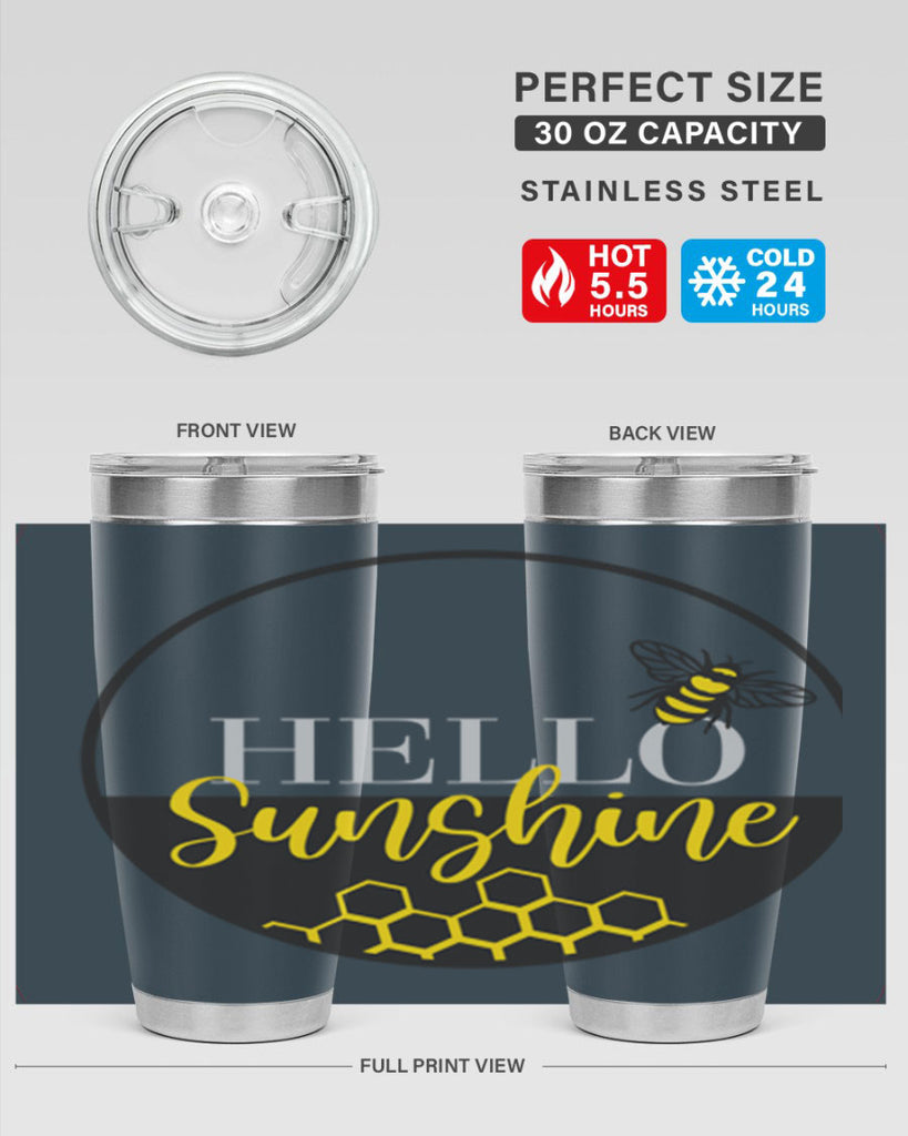 Hello Sunshine and bee216#- spring- Tumbler