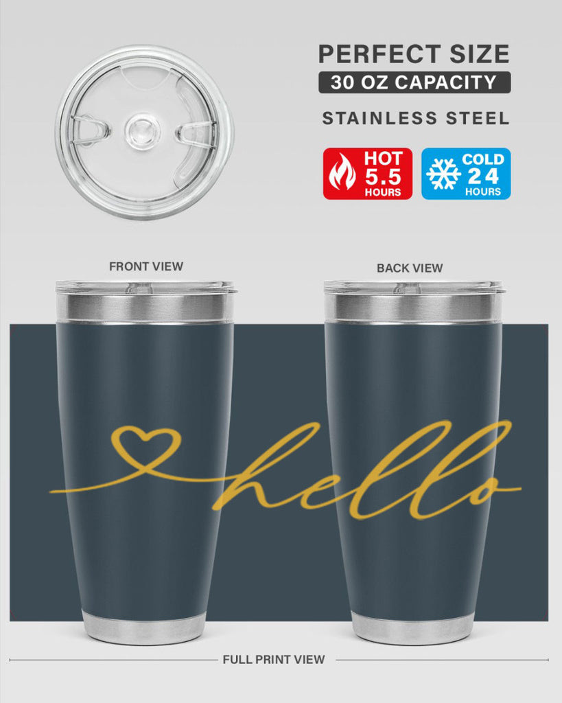 Hello heart183#- spring- Tumbler
