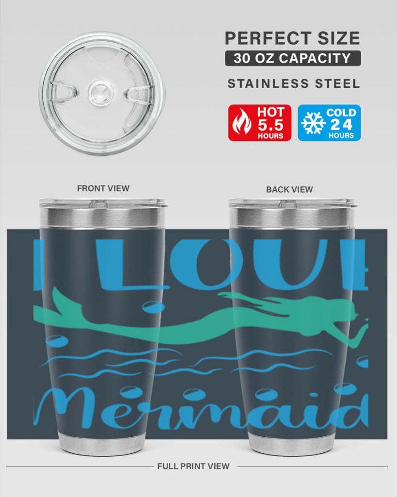 I Love Mermaid Design 231#- mermaid- Tumbler