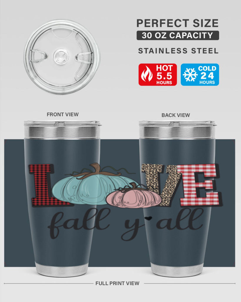 Love Fall Yall 409#- fall- Tumbler