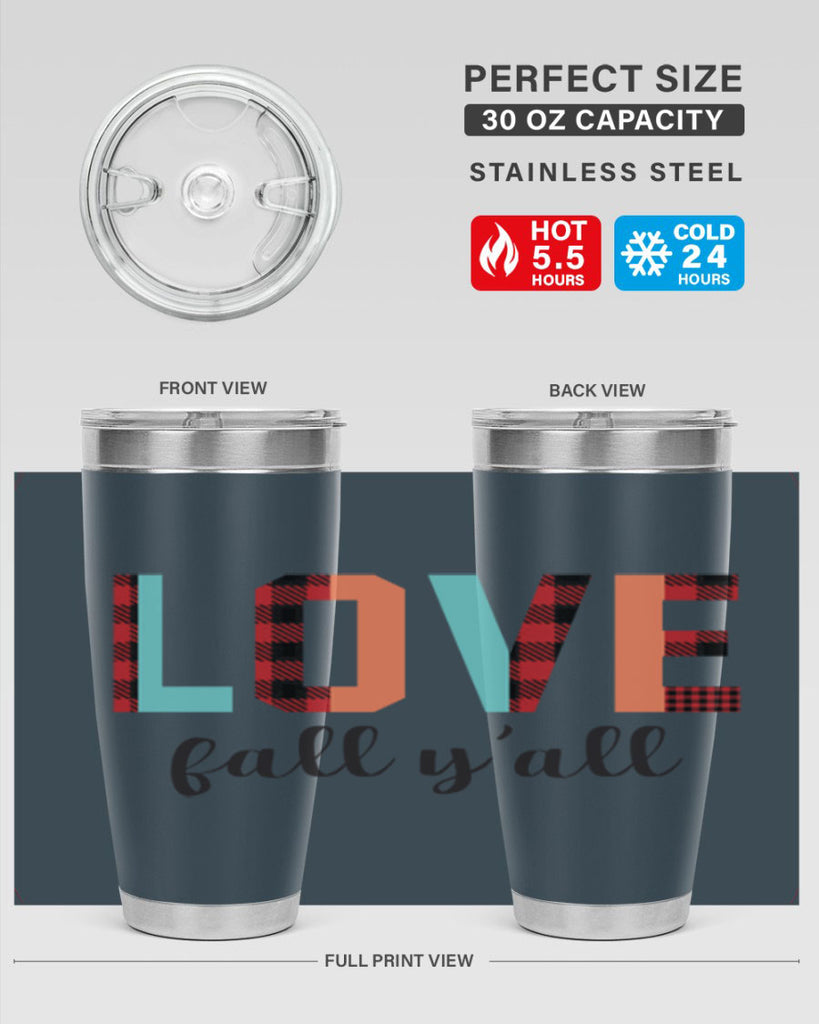 Love fall yall 411#- fall- Tumbler