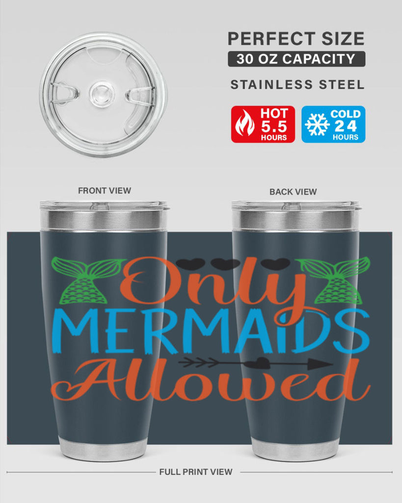 Only Mermaids Allowed 531#- mermaid- Tumbler