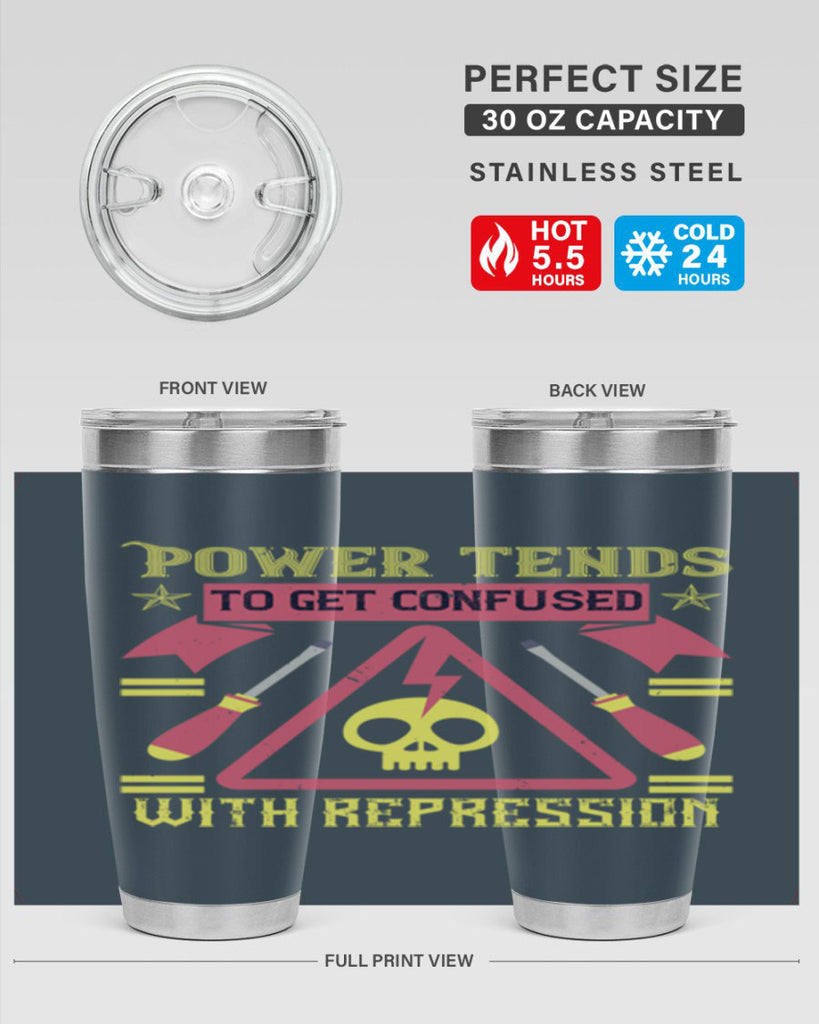Power tends to get confused with repression Style 17#- electrician- tumbler