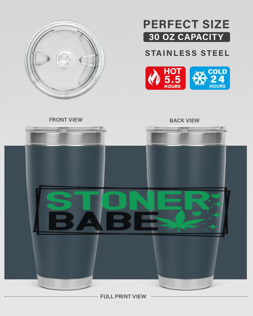 Stoner Babe 258#- marijuana- Tumbler