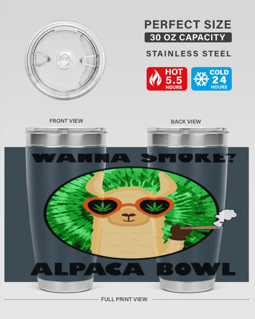 Wanna Smoke Alpaca Bowl 276#- marijuana- Tumbler