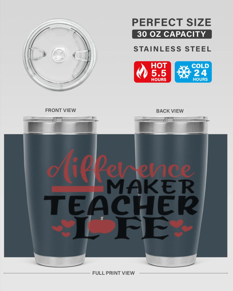 difference maker teacher life Style 184#- teacher- tumbler