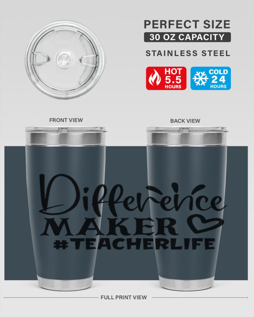 difference maker teacherlife Style 185#- teacher- tumbler