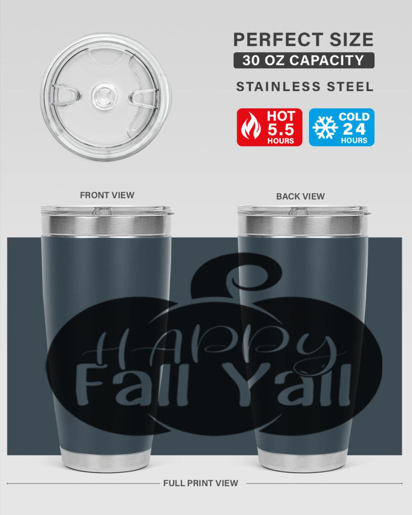 happy fall yall 235#- fall- Tumbler