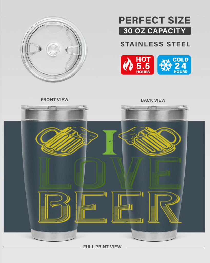 i love beer Style 134#- St Patricks Day- Tumbler