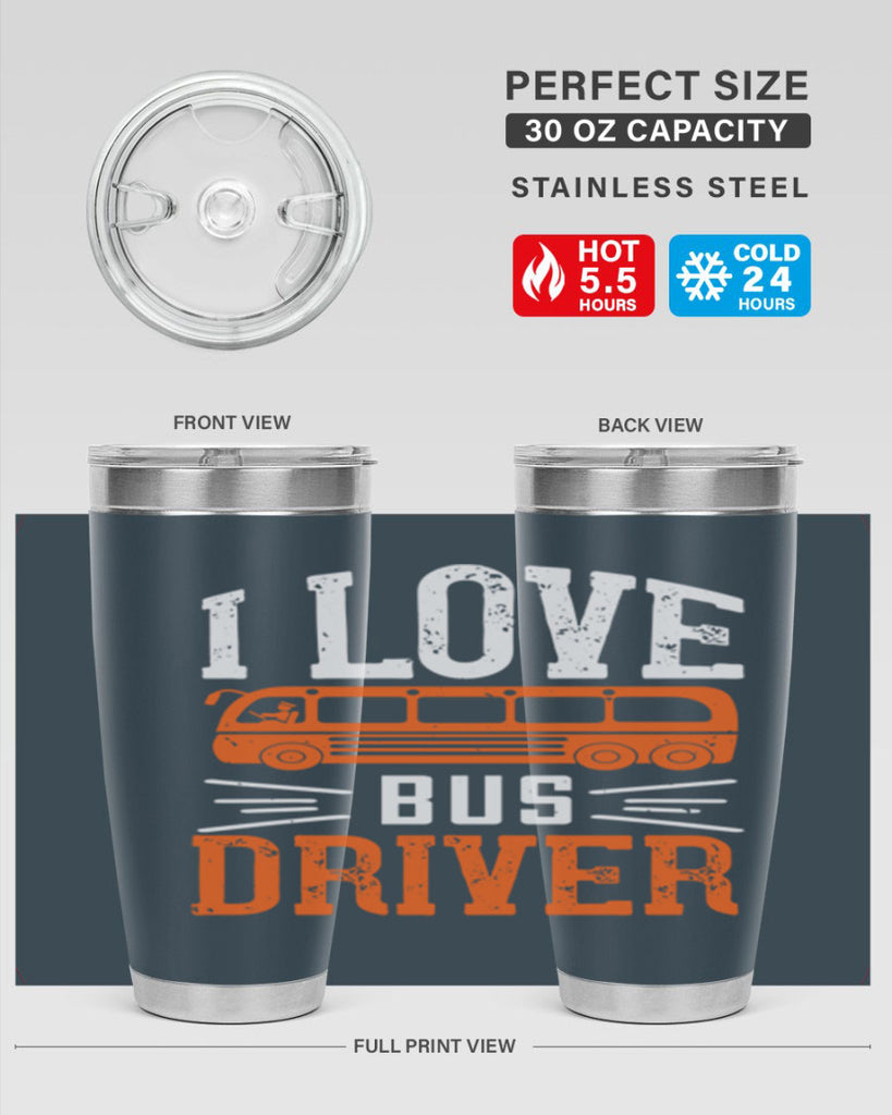 i love bus driver Style 30#- bus driver- tumbler