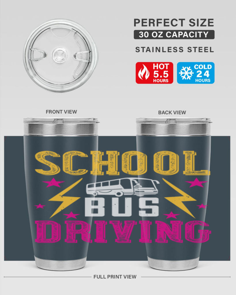 school bus driving Style 17#- bus driver- tumbler
