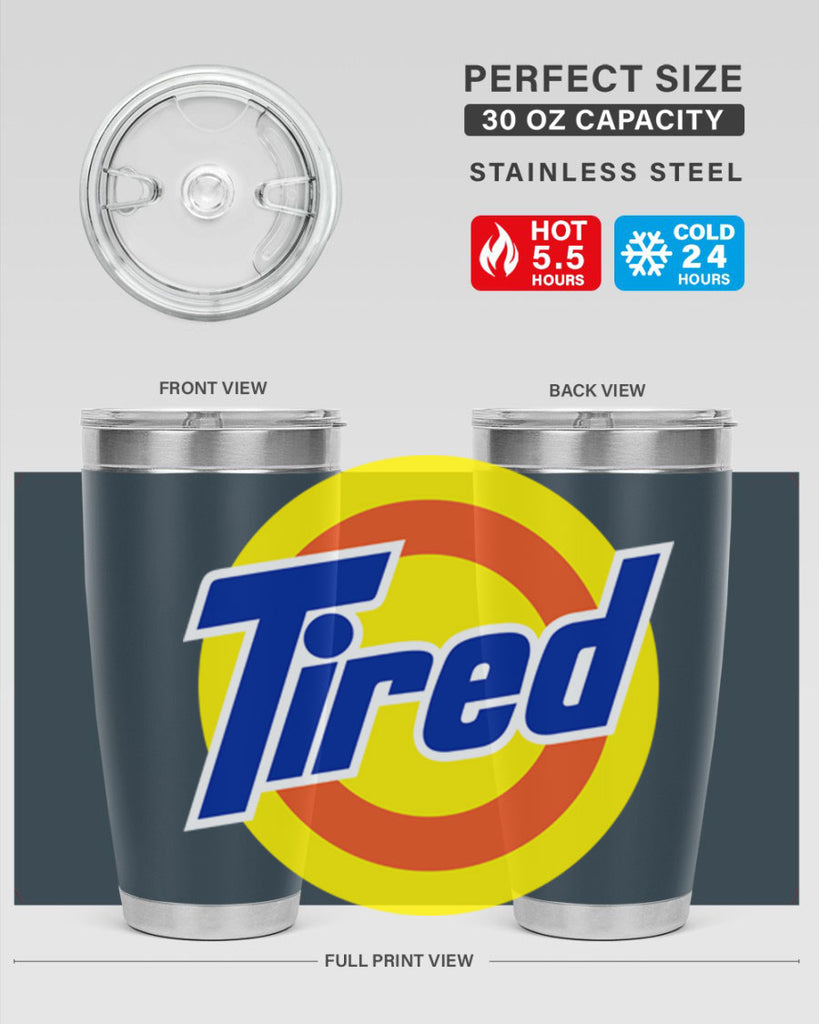 tired 19#- black words phrases- Cotton Tank