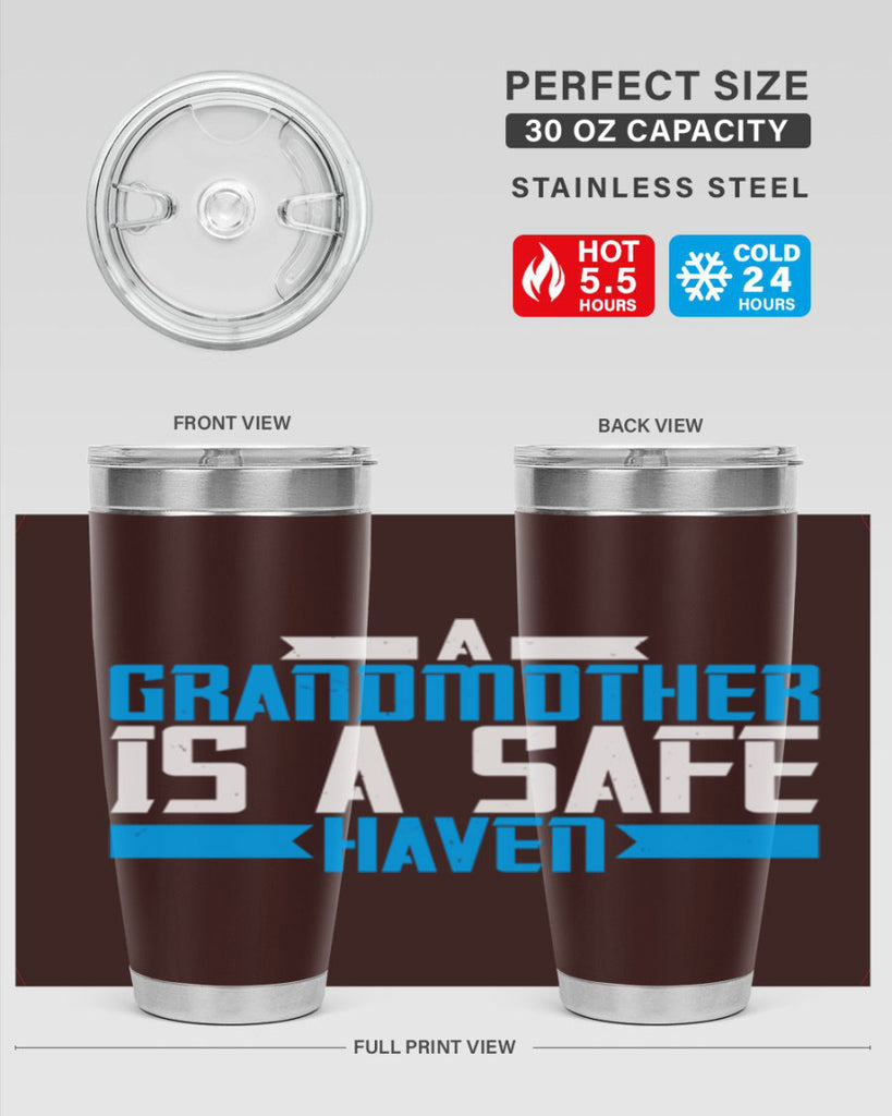 A Grandmother is a safe haven 42#- grandma - nana- Tumbler