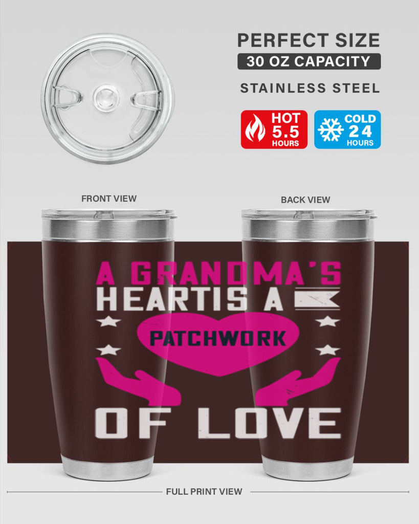 A grandma’s heart is a patchwork of love 86#- grandma - nana- Tumbler