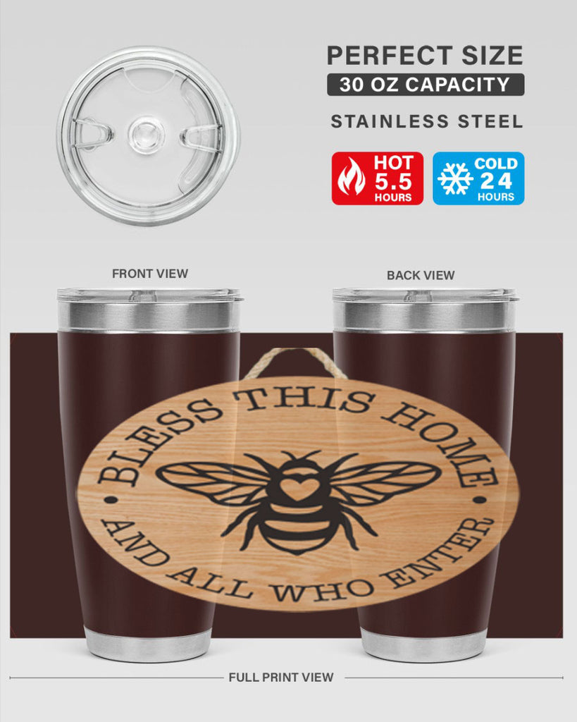 Bless this Home Bee Mockup58#- spring- Tumbler