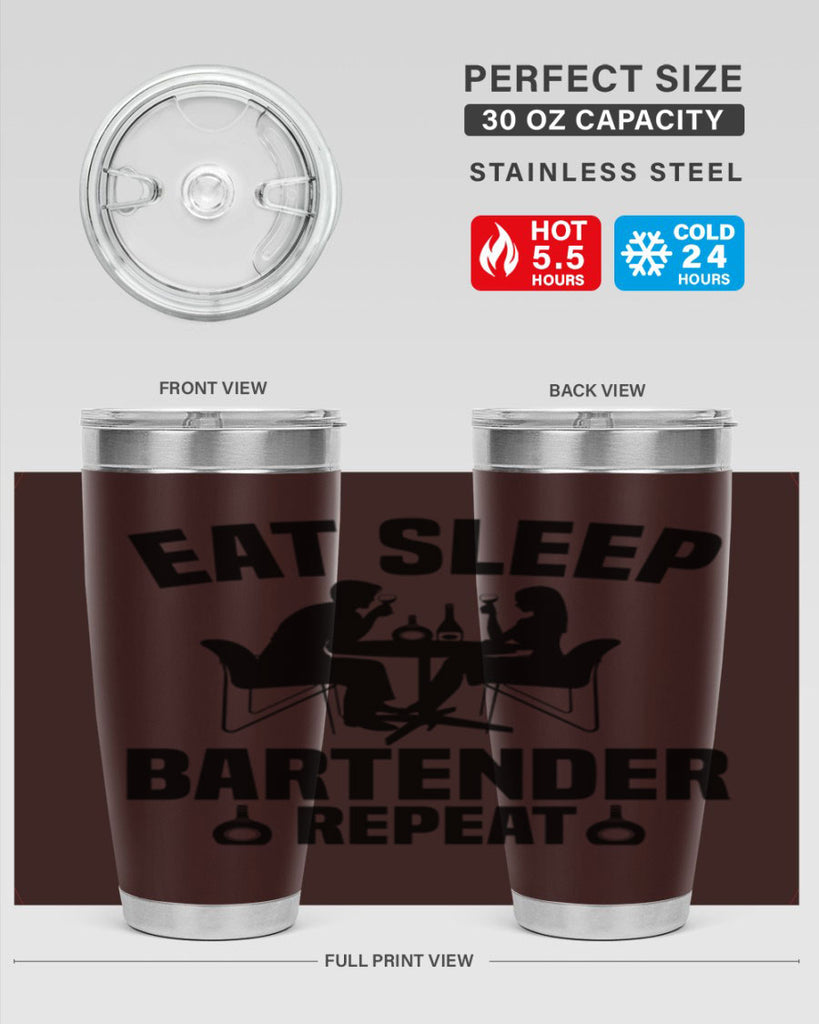 Eat sleep Style 3#- bartender- tumbler