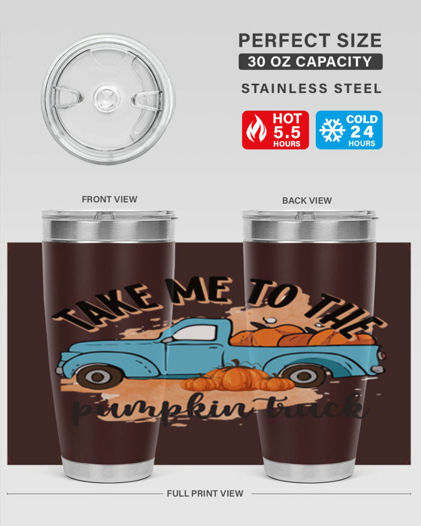 Fall Pumpkin Truck 128#- fall- Tumbler