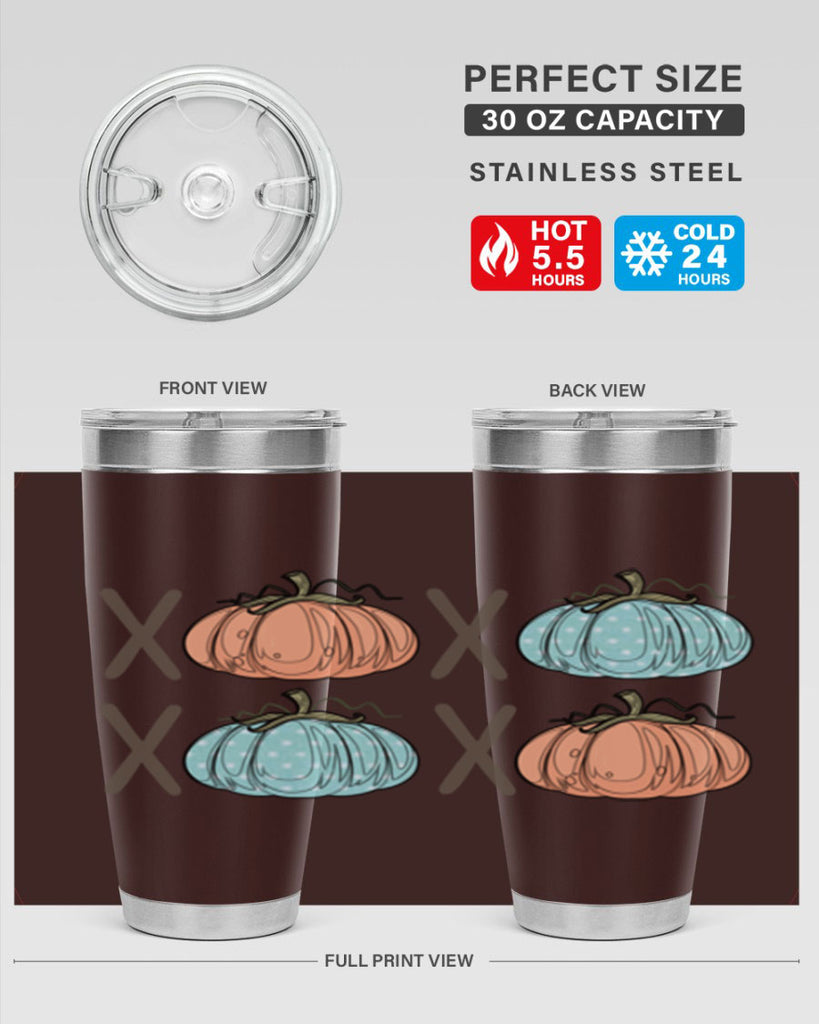 Fall Pumpkin XOXO 129#- fall- Tumbler