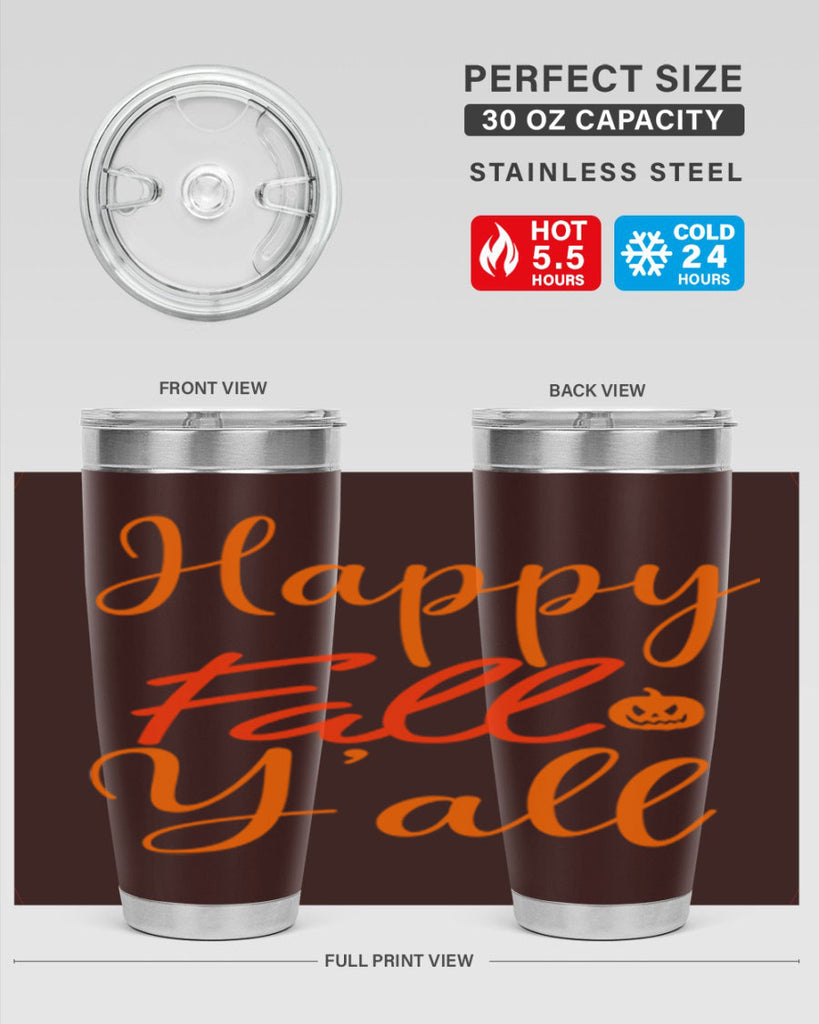 Happy Fall Yall Design 233#- fall- Tumbler