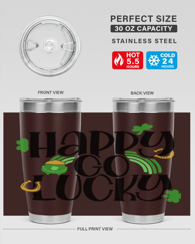 Happy Go Lucky Style 96#- St Patricks Day- Tumbler