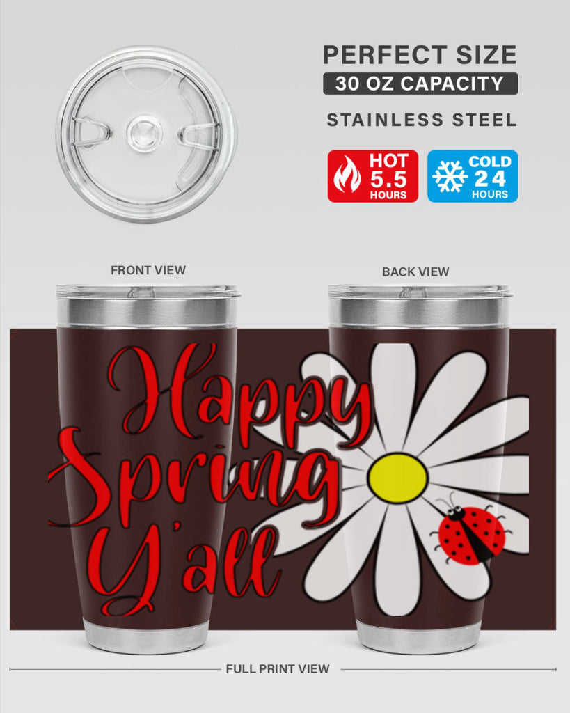 Happy Spring Y'all 161#- spring- Tumbler