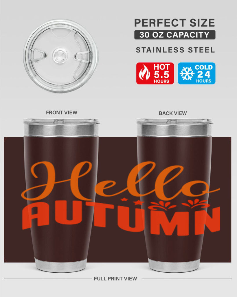 Hello Autumn Design 268#- fall- Tumbler