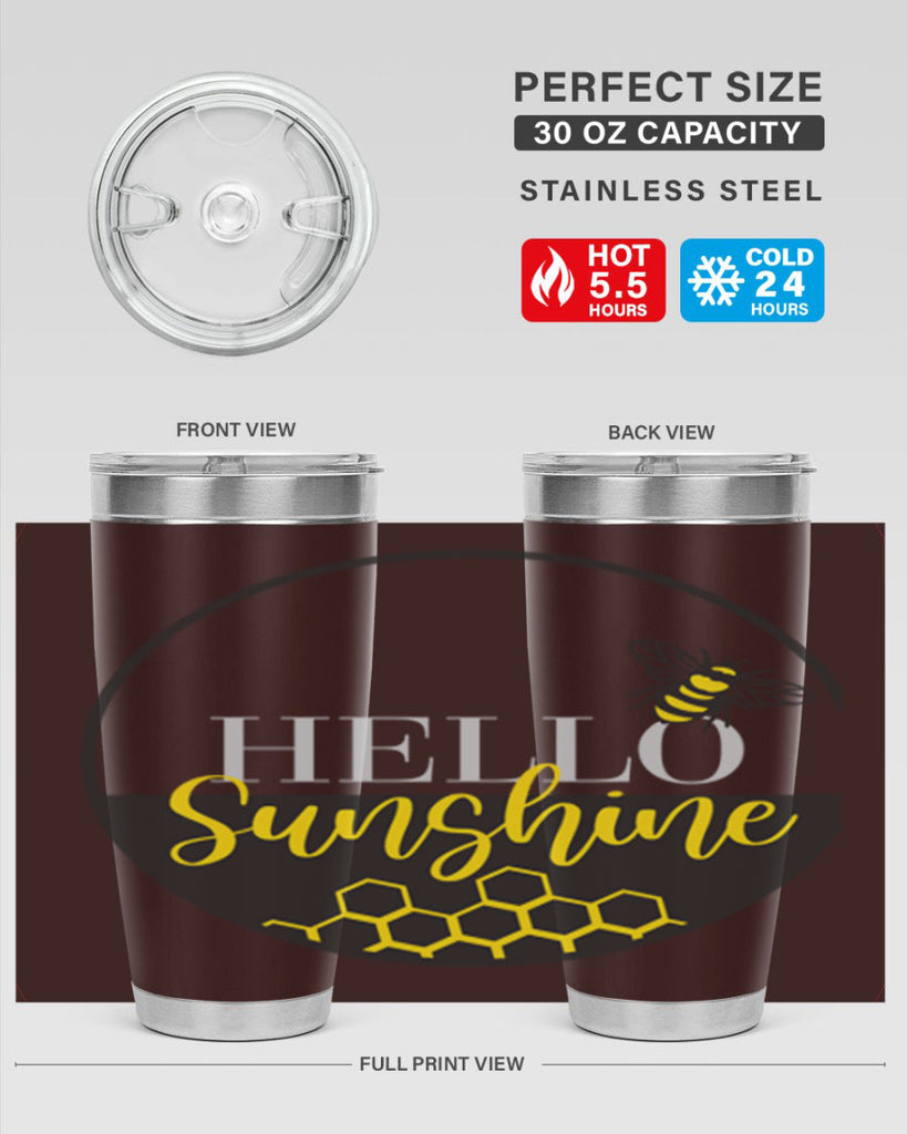Hello Sunshine and bee216#- spring- Tumbler