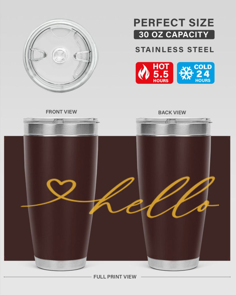 Hello heart183#- spring- Tumbler