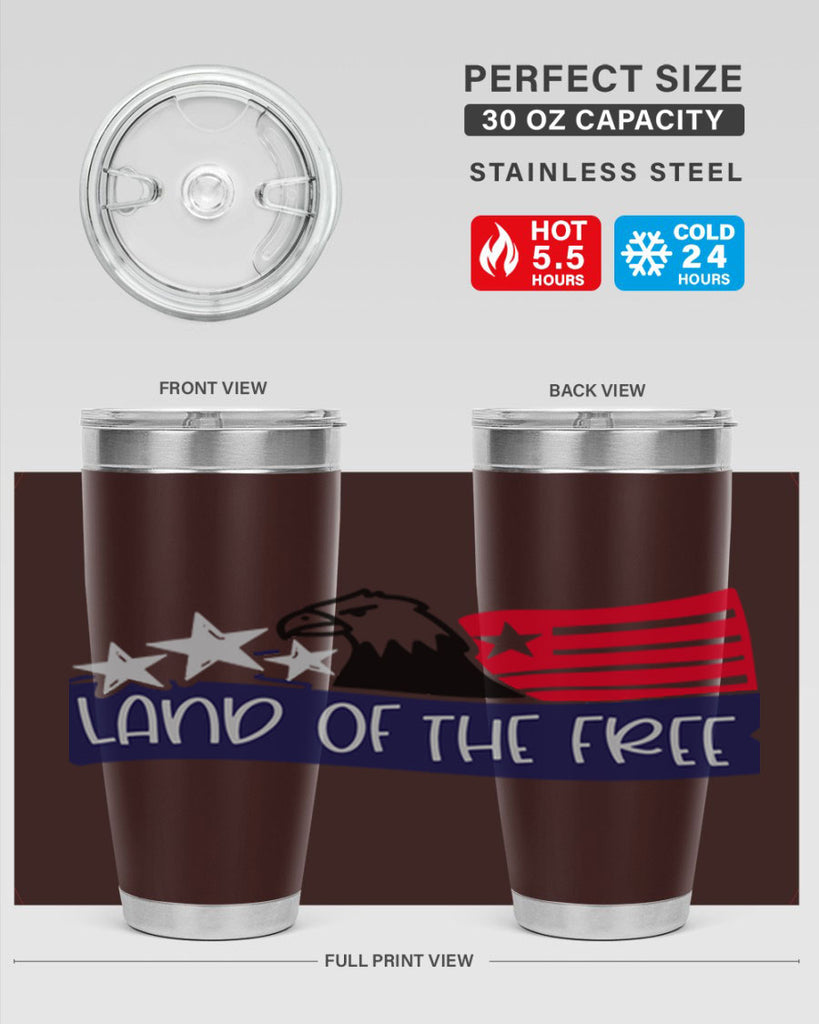 Land Of The Free Style 157#- Fourt Of July- Tumbler