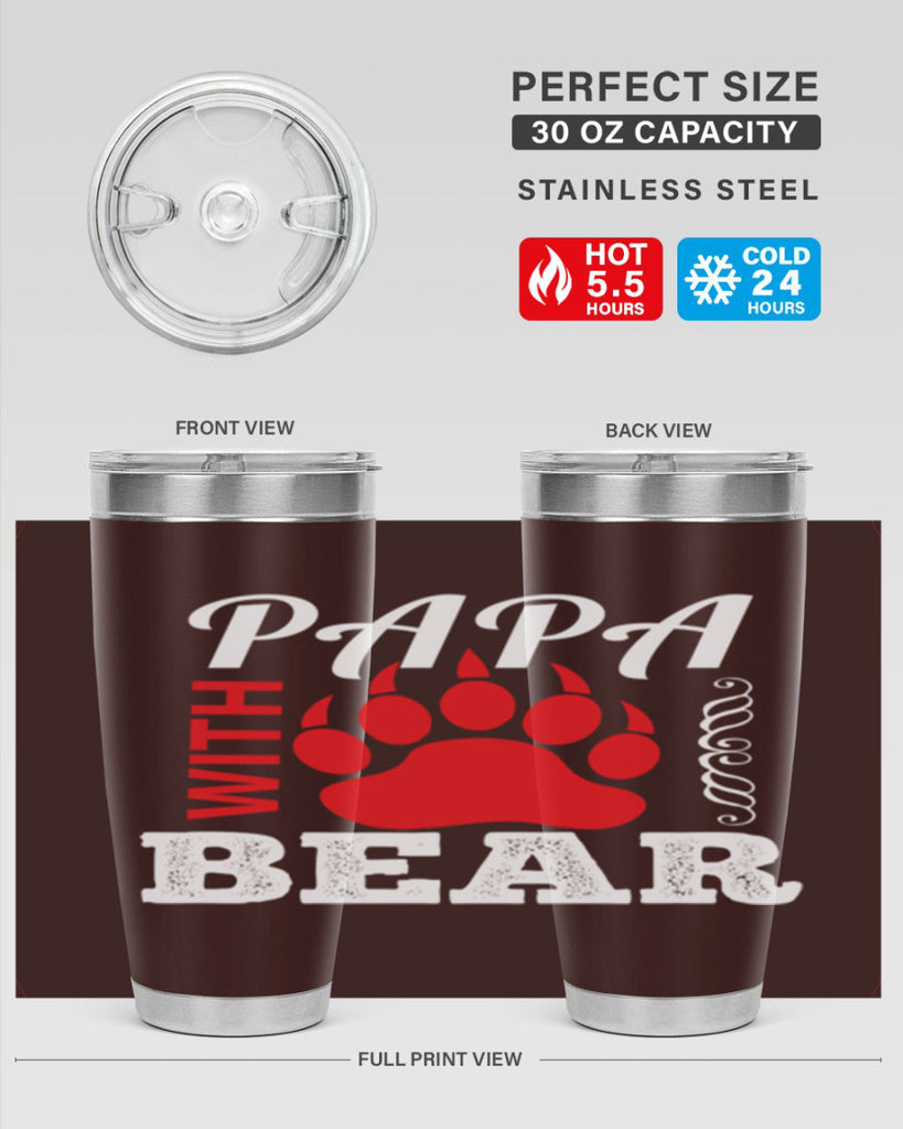 PAPA WITH 110#- grandpa - papa- Tumbler